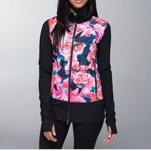 Lululemon nice asana jacket, secret garden